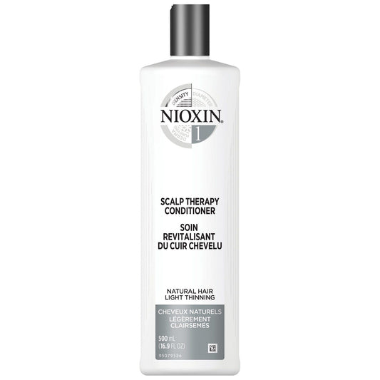 Nioxin System 1 Scalp Therapy Conditioner for fine hair, 16.9 oz bottle, smooth, nourishing hair conditioner for scalp health