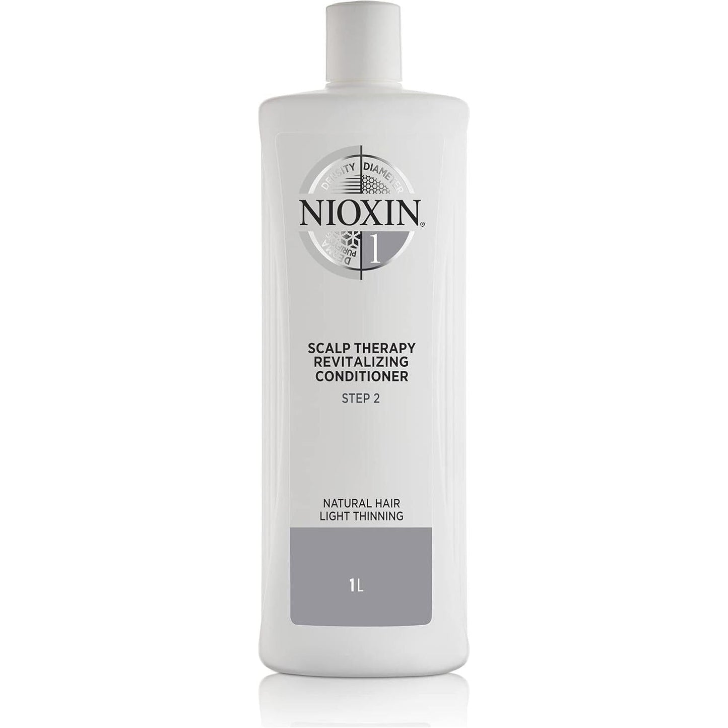 Nioxin System 1 Scalp Therapy men's hair conditioner in 1000ml bottle, designed to support thinning hair and scalp health.