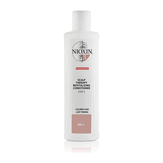 Nioxin System 3 Therapy Conditioner for colored, lightly thinning hair in a 10.1oz bottle, designed for hair health and shine