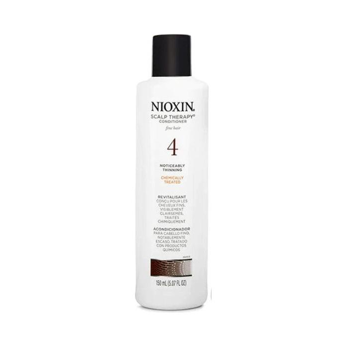 Nioxin System 4 Scalp Therapy Conditioner in a 5.07 fl oz bottle, designed for thinning hair and scalp health.