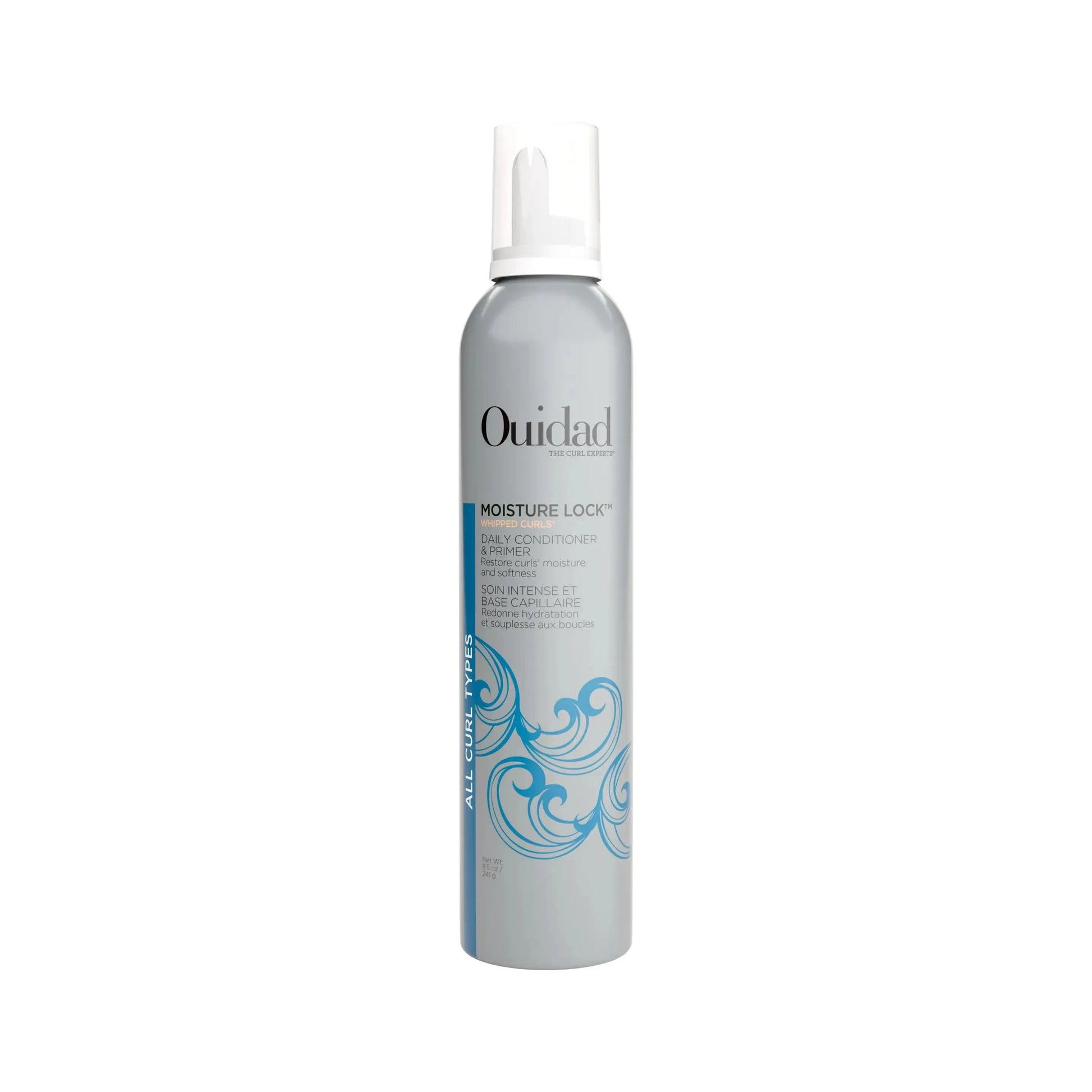 Ouidad Moisture Daily Conditioner and Primer for curly hair, 8.5oz bottle, nourishing hair conditioner and styling primer.