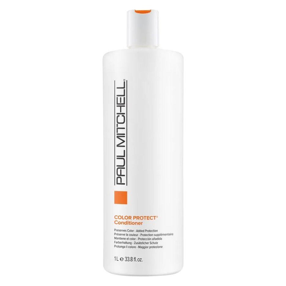 Paul Mitchell Color Protect Daily Conditioner in 33.8 oz bottle, moisturizing hair conditioner for color-treated hair.