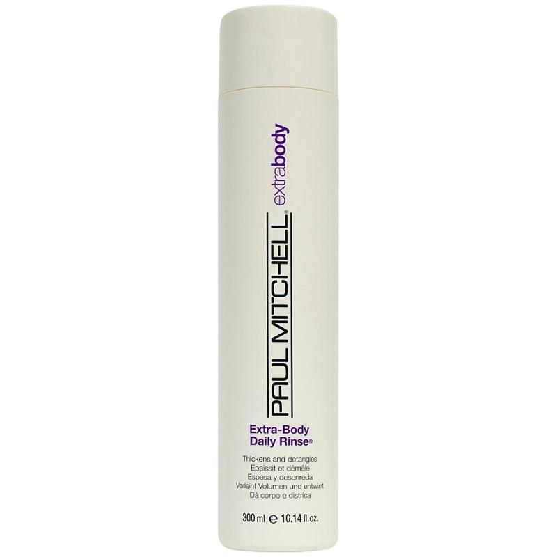 Paul Mitchell Extra Body Daily Rinse hair conditioner in 300ml bottle, for voluminous, lightweight hair care.