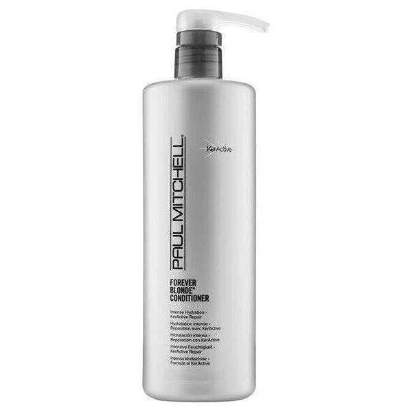 Paul Mitchell Forever Blonde Hair Conditioner in 33.8 oz bottle, nourishing blonde hair with moisturizing formula