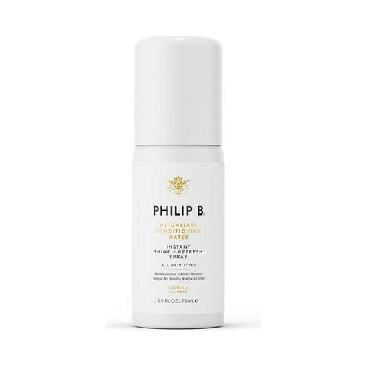 Philip B. Weightless Conditioning Water hair conditioner in 2.5 oz bottle, moisturizing treatment for lightweight hair.