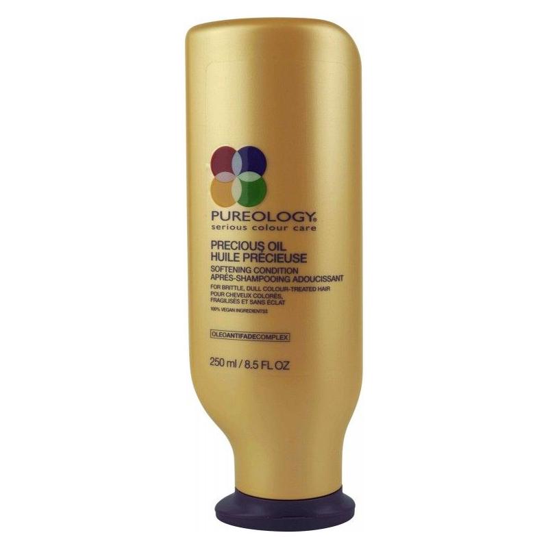 Pureology Precious Oil Softening Hair Conditioner in 8.5oz bottle, hydrating and nourishing for smooth, healthy hair.