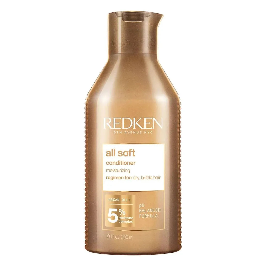 Redken All Soft + Argan Oil Hair Conditioner in 10 fl oz bottle, nourishing and smoothing for soft, healthy hair.