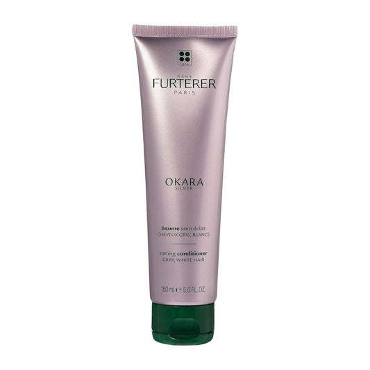 Rene Furterer OKARA Silver toning hair conditioner bottle, 150 ml, for silver or gray hair care.