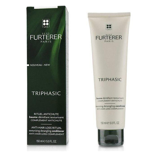 Rene Furterer Triphasic texturizing conditioner in 150ml bottle, designed to improve hair texture and volume.