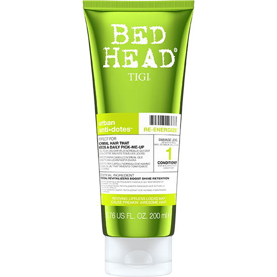 Tigi Bed Head Urban Antidotes ReEnergize Hair Conditioner in 200ml bottle, nourishing and revitalizing for dull, tired hair.