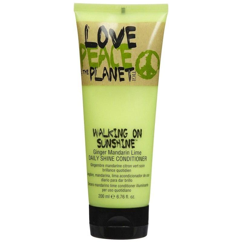 Tigi Love Peace & The Planet Walking On Sunshine Daily Shine Hair Conditioner 6.76 oz, natural hair care product with bright packaging
