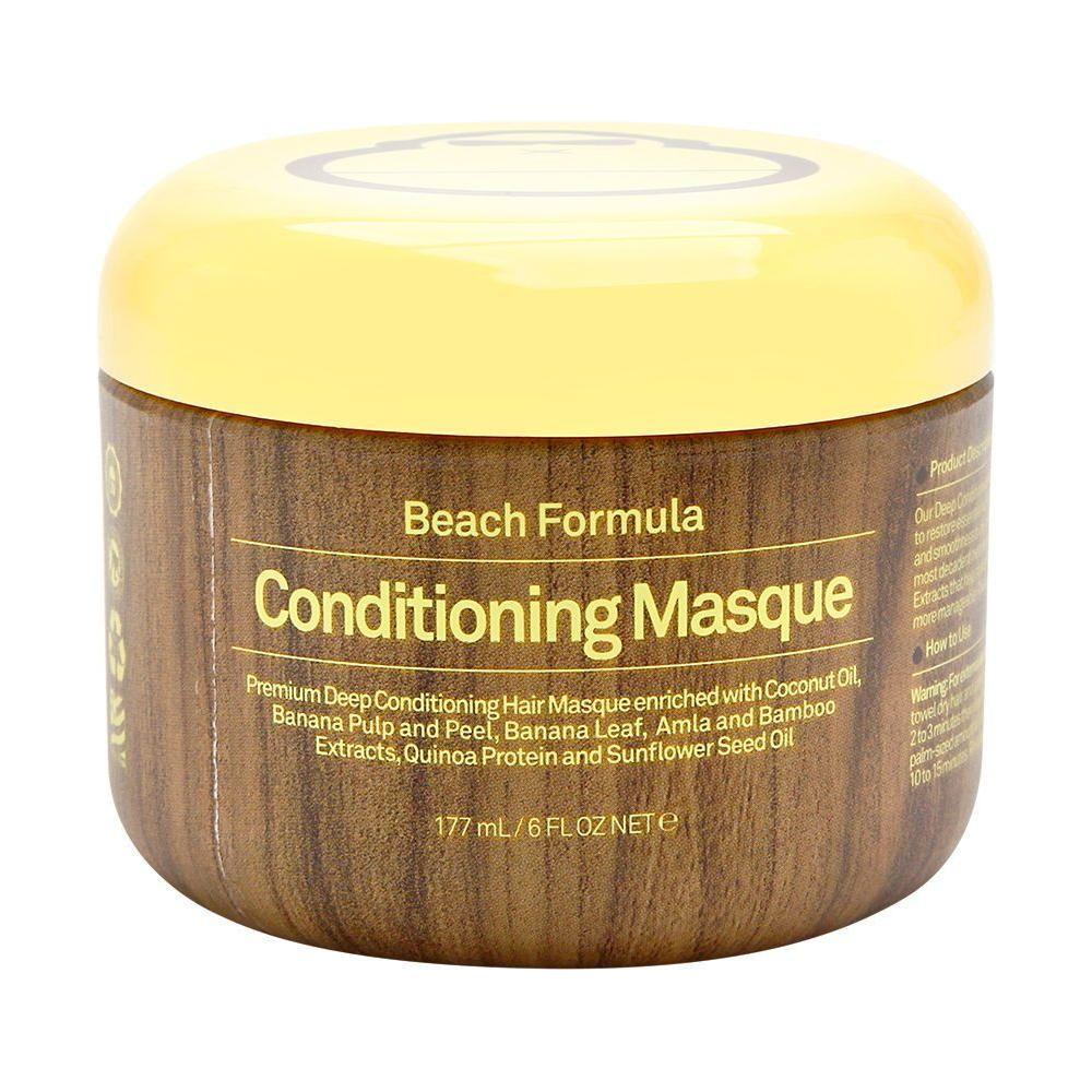 Sun Bum Beach Formula Hair Conditioning Masque in 6 oz jar, moisturizing treatment for soft, healthy hair