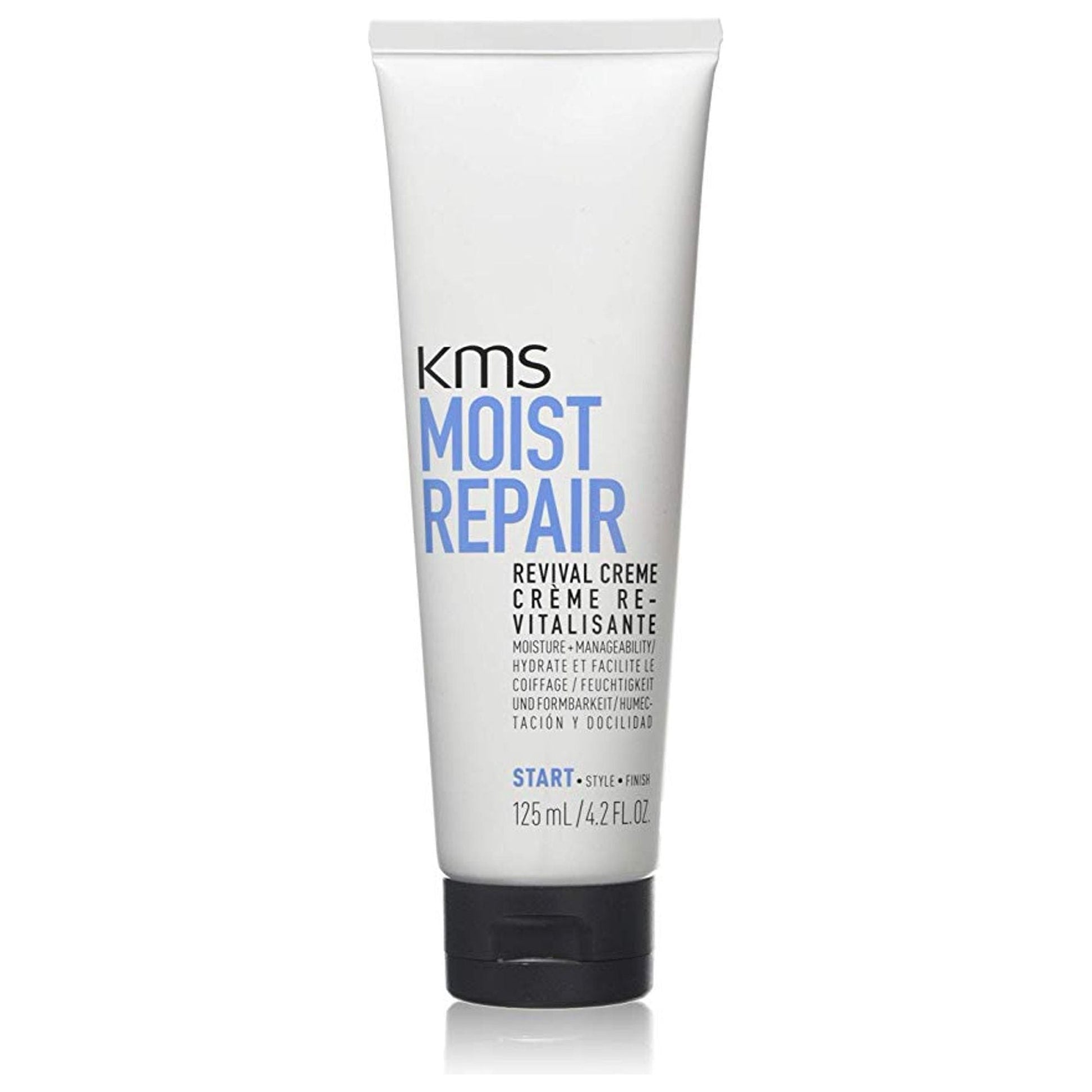 KMS Moist Repair Revival Creme hair cream in 4.2oz jar, smooth and hydrate damaged hair with Pasteur Pharmacy product