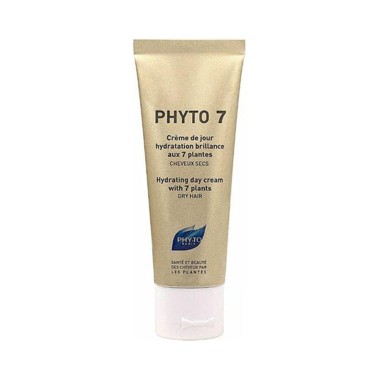 Hydrating day cream for hair, Phyto 7 Hair Cream by Pasteur Pharmacy, 50 ml, smooth and nourish hair with natural ingredients.