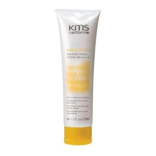 KMS SolPerfection Survival Creme for hair in a 4.2 oz jar, providing nourishment and moisture for healthy, shiny hair.
