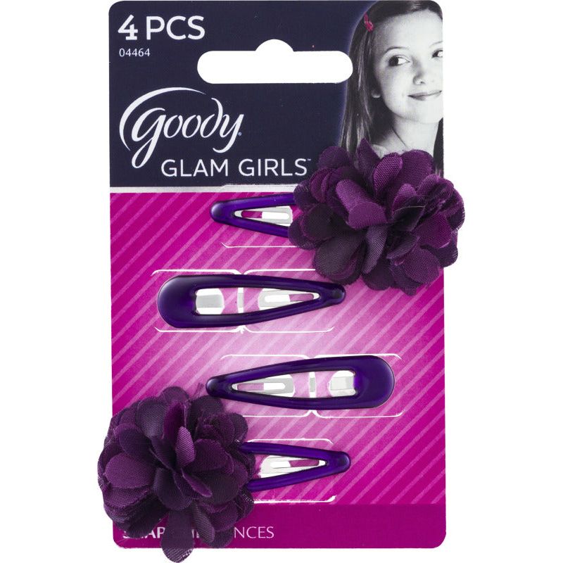 Goody Glam girls' snap clips for hair styling, featuring colorful, durable hair curler clips and pins by Pasteur Pharmacy.
