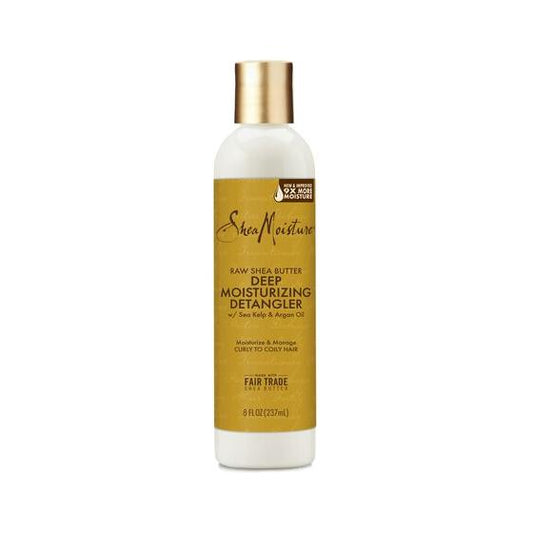 SheaMoisture Raw Shea Butter Detangler for hair, 237ml bottle, natural hair care product with shea butter for smooth detangling.