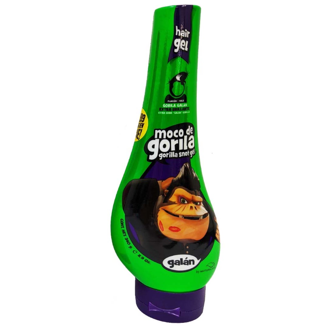Moco De Gorila Galan Hair Gel by Pasteur Pharmacy, 11.9 oz, with thick, strong hold for styled hair.