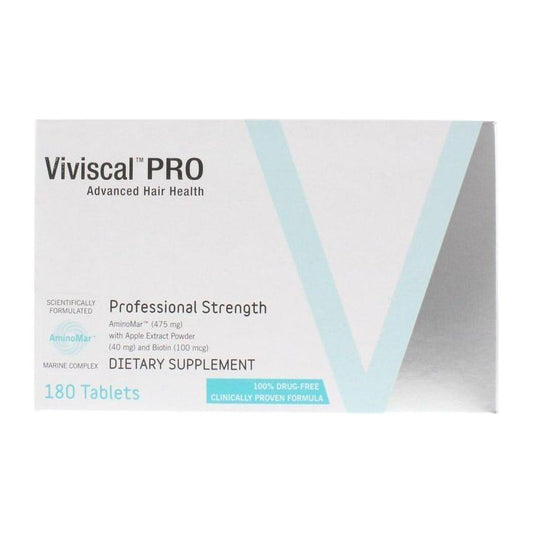 Viviscal Professional Advanced Hair Health Tablets in bottle, dietary supplement for hair growth and strength.