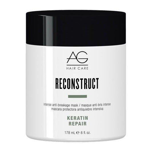 AG Hair Cosmetics Keratin Repair Reconstruct Mask in 178ml jar, nourishing hair mask with keratin for damaged hair.