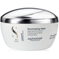 AlfaParf Semi Di Lino Diamond Illuminating Hair Mask in a jar, designed to add shine and nourish damaged hair.