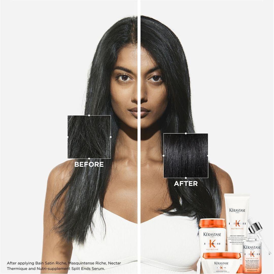 Kerastase K Nutritive Masquintense hair mask for thick hair in 200ml jar, nourishing and conditioning for healthy, thick hair.