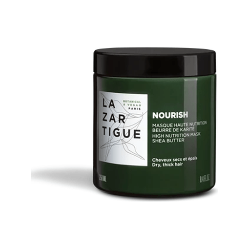Lazartigue Nourish Hair Mask in 250ml jar, highly nourishing treatment for dry and damaged hair, from Pasteur Pharmacy.