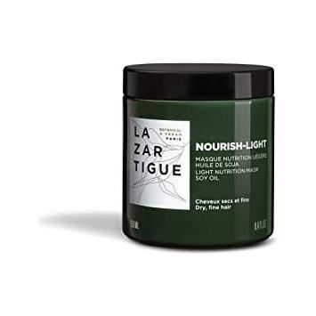 Lazartigue Nourish-Light Hair Mask in 8.4 oz jar, creamy formula for nourishing and lightweight hair care.