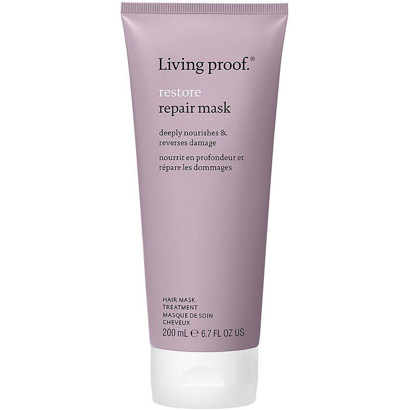 Living Proof Restore Repair Hair Mask in 6.7 oz jar, nourishing treatment for damaged hair, from Pasteur Pharmacy.