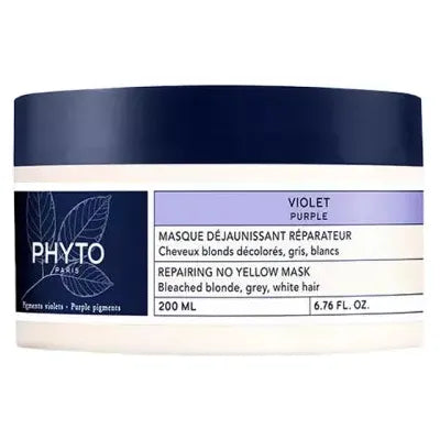 Pasteur Pharmacy Phyto Violet Purple Hair Mask 200ml, nourishing treatment to reduce yellow tones and repair damaged hair.