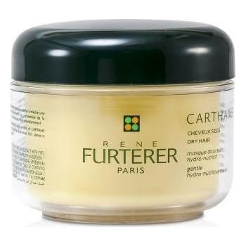Rene Furterer Carthame Hydro-Nutritive Hair Mask in 6.79 oz jar, creamy texture for nourishing and hydrating hair.