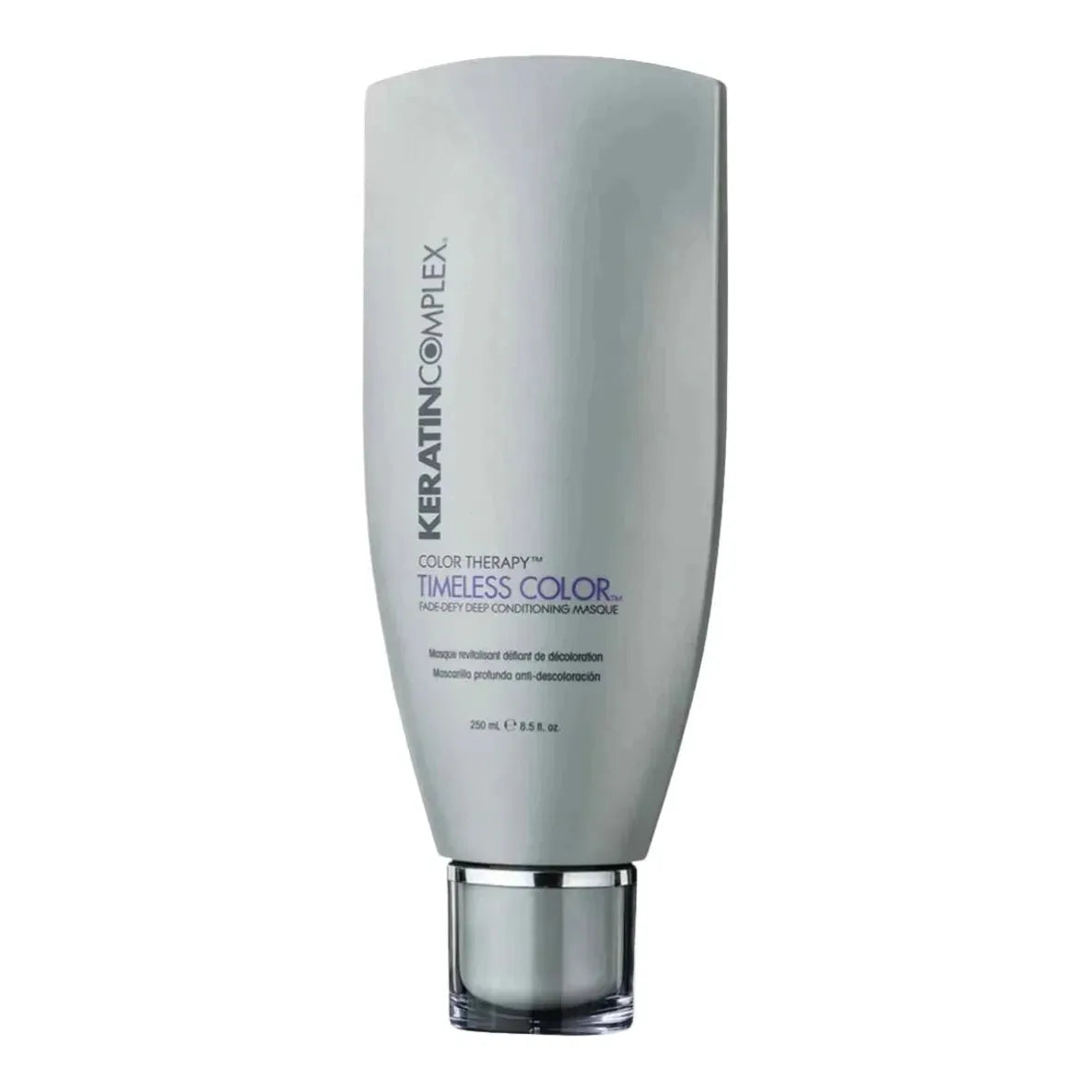 Keratin Complex Timeless Color Hair Masque in 250ml jar, nourishing treatment for color-treated hair, by Pasteur Pharmacy.