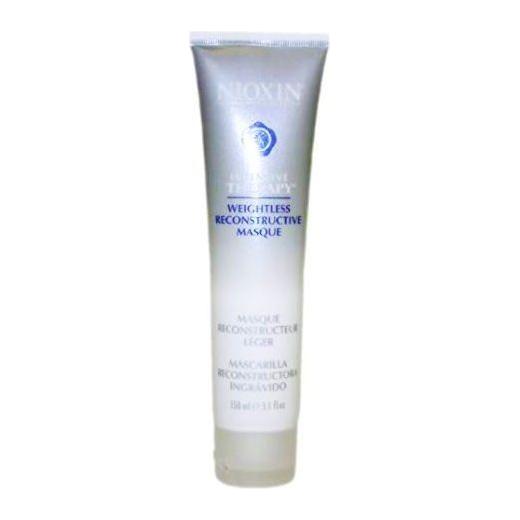 Nioxin Intensive Therapy Weightless Reconstructive Hair Masque in 5.1 oz jar, designed to strengthen and revive damaged hair
