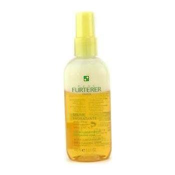 Rene Furterer SOLAIRE Hydrating No Rinse Moisturizing Hair Spray in 5 oz bottle, lightweight spray for sun-exposed hair.