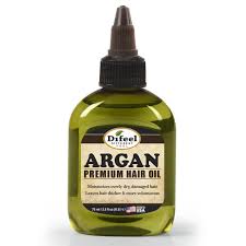 Difeel Argan Natural Premium Hair Oil in 2.5 oz bottle, nourishing hair treatment with argan oil from Pasteur Pharmacy