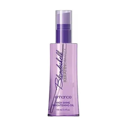 Keratin Complex Blondeshell Enhance High Shine Brightening Hair Oil by Pasteur Pharmacy, 100ml bottle with sleek packaging.