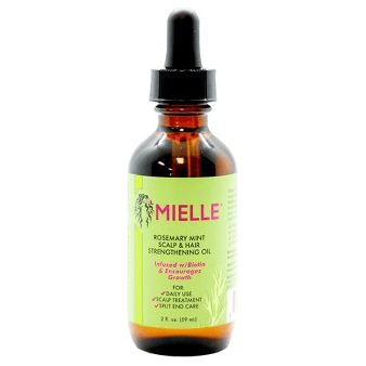 Mielle Rosemary Mint Hair Oil by Pasteur Pharmacy, 2 oz bottle, with rosemary and mint ingredients for scalp and hair strengthening