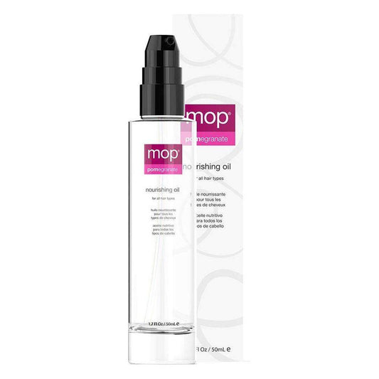 Pasteur Pharmacy MOP Pomegranate Nourishing Hair Oil 1.7 oz, nourishing hair treatment with pomegranate for healthy shine.