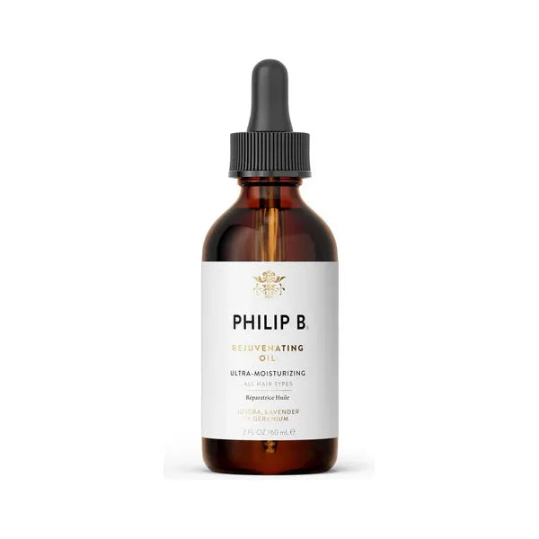 Philip B. All Hai Types Rejuvenating Hair Oil in 60ml bottle, natural hair care product for all hair types.