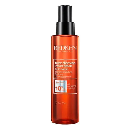 Redken Frizz Dismiss Instant Deflate Hair Oil-In-Serum in 4.2oz bottle, smooths frizz and adds shine to hair