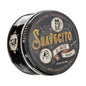 Suavecito oil-based hair pomade in a jar, used for styling and shaping hair with a shiny, firm hold.