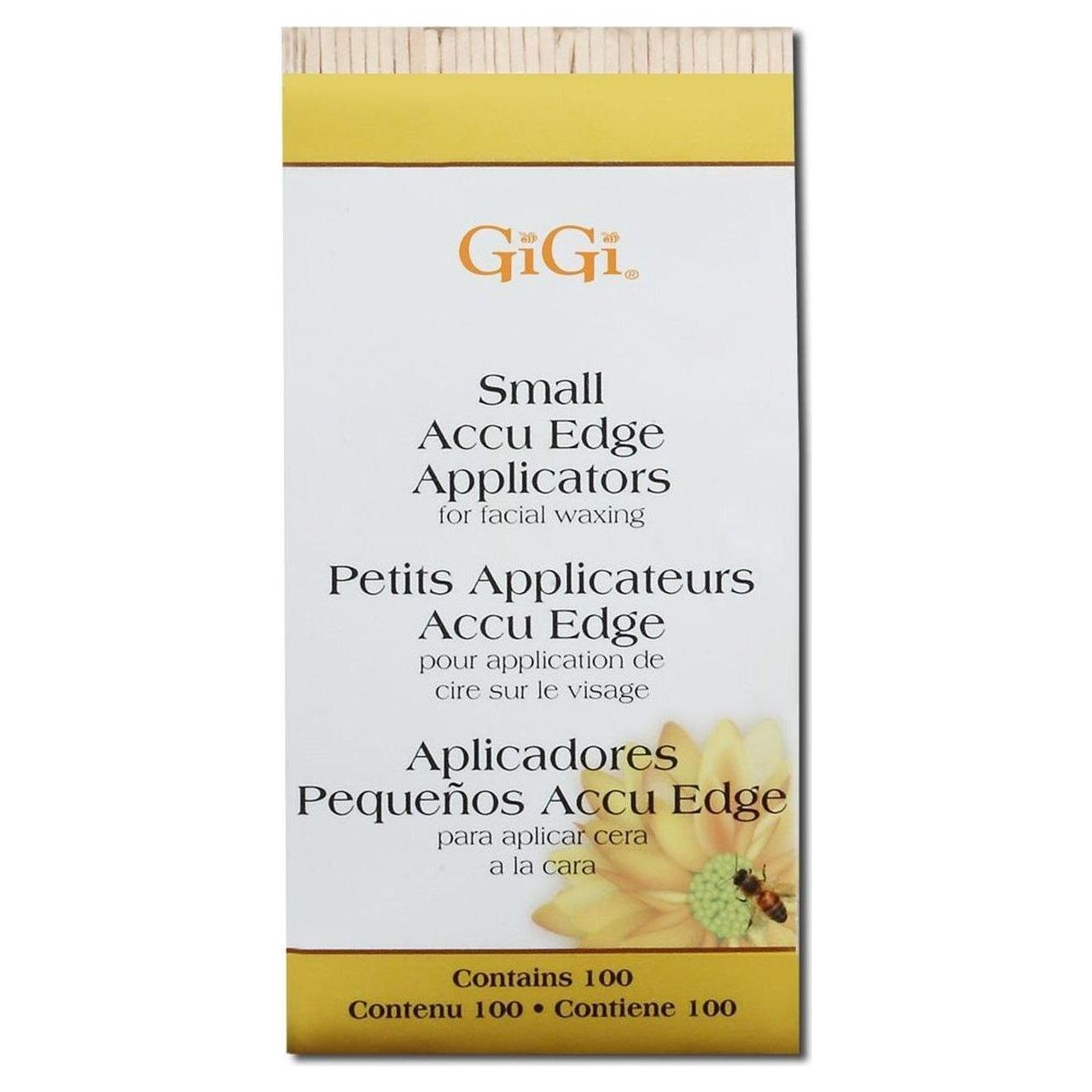 Small Gigi Accu Edge hair removal applicators by Pasteur Pharmacy, 100 count, with precise edge for smooth hair removal.