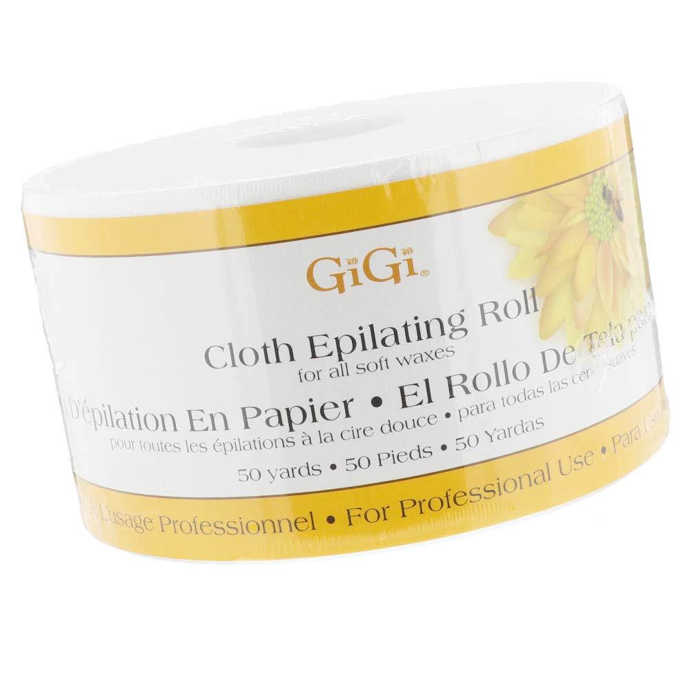GiGi Cloth Epilating Roll by Pasteur Pharmacy, 50 yards, for hair removal, shown in a roll ready for use