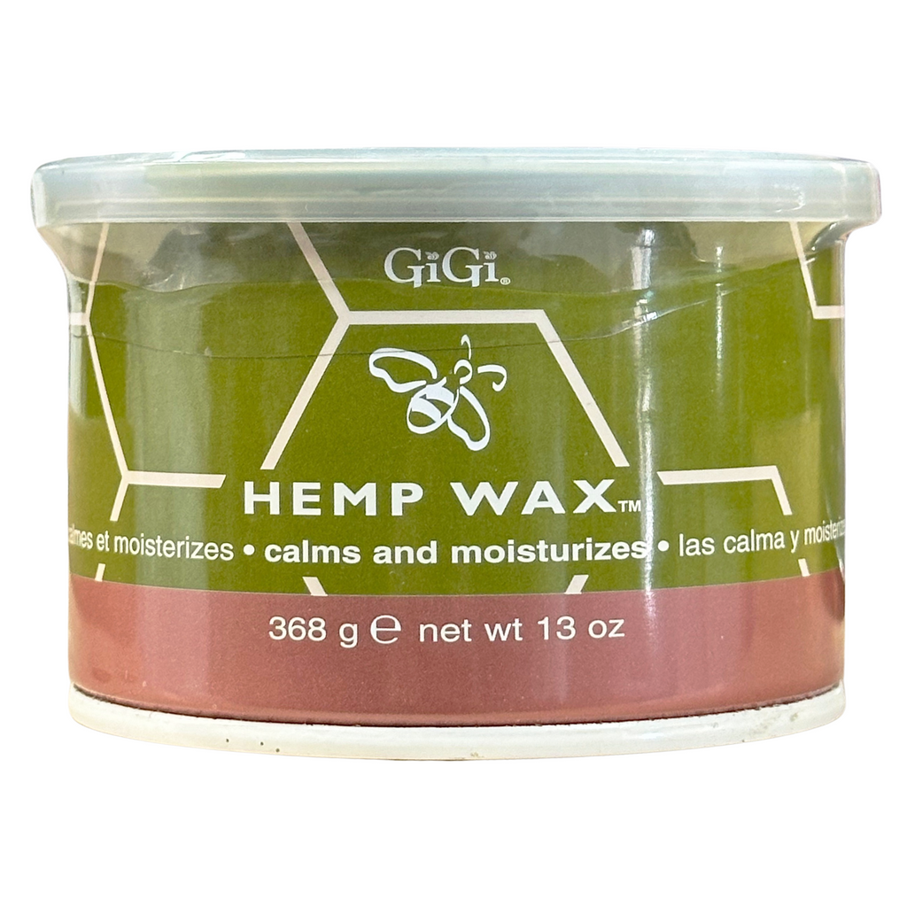 GiGi Hemp Wax 13 Oz for hair removal, natural wax product by Pasteur Pharmacy, shown in the image.