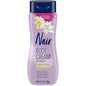 Nair Hair Removal Body Cream with Oat Milk and Vanilla, 7.9 oz, in a tube for smooth, nourished skin.