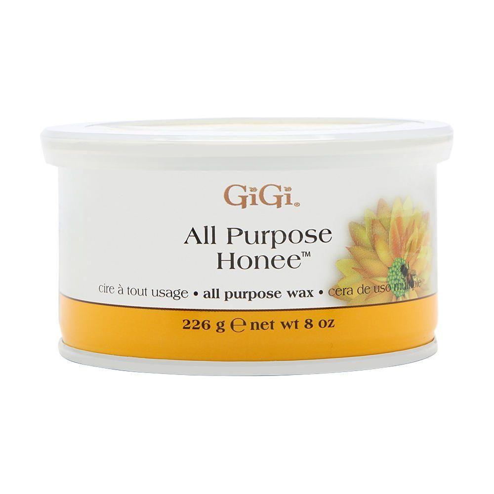 Gigi All Purpose Honee Wax 8 oz jar of hair removal wax for smooth skin, from Pasteur Pharmacy, showing the wax container.