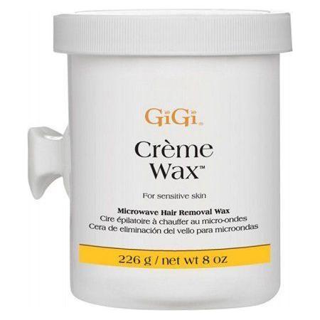 Gigi Microwave Creme Wax in 8 oz jar by Pasteur Pharmacy, hair removal wax for smooth, hair-free skin.