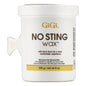 Gigi No Sting Microwave Wax 8 Oz by Pasteur Pharmacy, hair removal wax in a jar with a smooth, creamy texture for easy application.