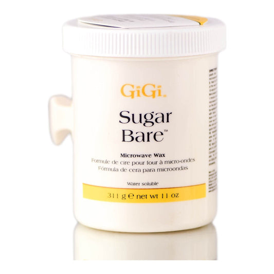 Gigi Sugar Bare Microwaveable Hair Removal Wax in 11 oz jar, natural sugar-based wax for smooth skin, by Pasteur Pharmacy