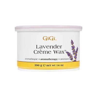 Gigi Wax Creme Lavender hair removal wax jar from Pasteur Pharmacy, 14 oz, with lavender scent and smooth wax texture.